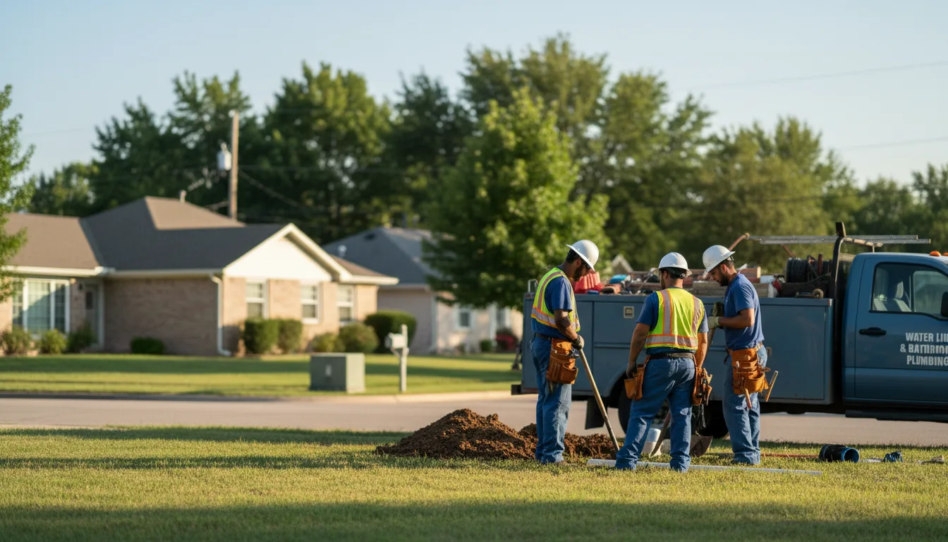 Residential water line and bathroom plumbing service in Harvey, ND